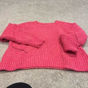 Loft Hot Pink Boxy Sweater Large